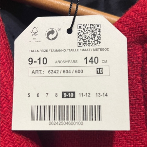 NWT Zara 52% Wool Red Peacoat - Picture 2 of 4